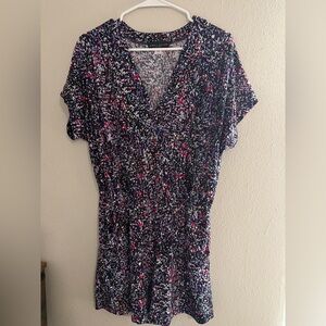 New York & Company Multicolor Printed Jumpsuit